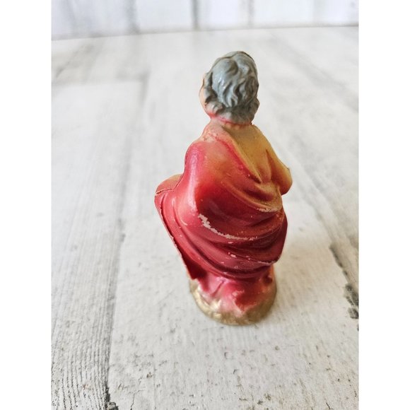 Vintage plastic Joseph Shepherd Nativity celluloid village Xmas decor - Picture 4 of 8